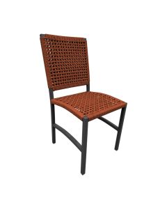 Cadeira Deck Alumínio Corda Náutica Terracota
