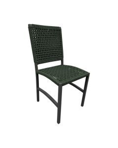 Cadeira Deck Alumínio Corda Náutica Verde Militar 