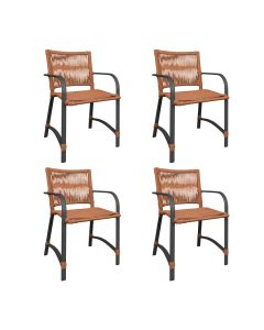 Kit 4 Cadeiras Resort Alumínio Fibra Torcida Terracota