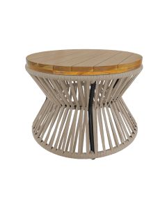 Mesa De Centro Ampulheta Corda Náutica Areia 