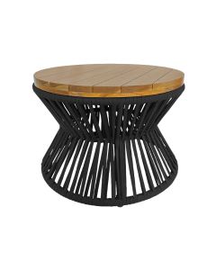 Mesa De Centro Ampulheta Corda Náutica Preto