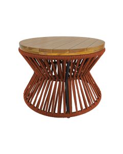 Mesa De Centro Ampulheta Corda Náutica Terracota