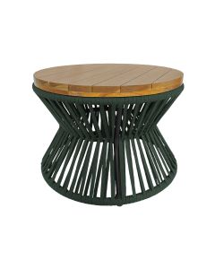 Mesa De Centro Ampulheta Corda Náutica Verde Militar